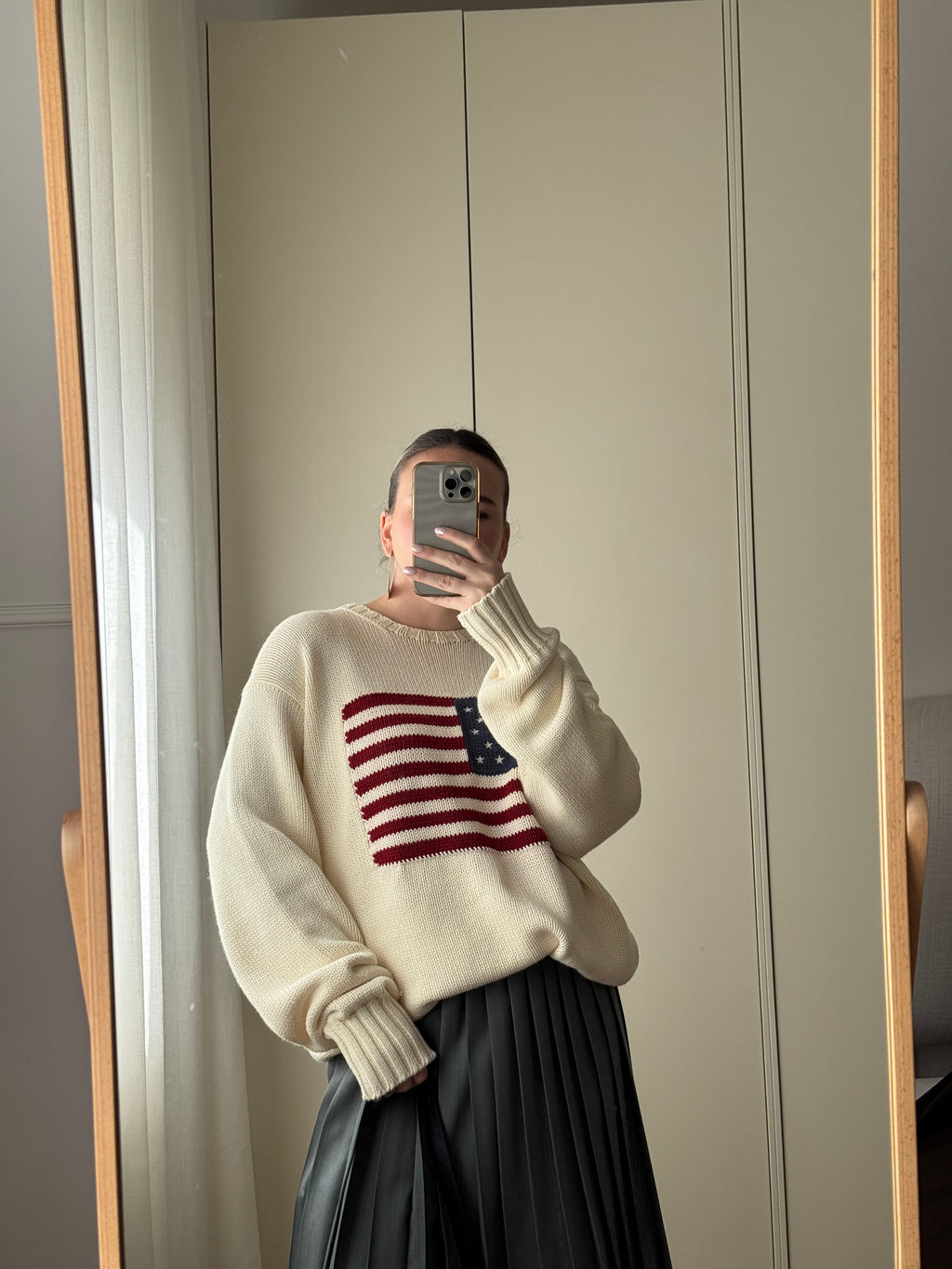 Maglione Polo Ralph Lauren in puro cotone con bandiera