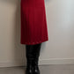 Pure wool pleated red skirt