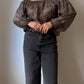 Pure silk printed blouse