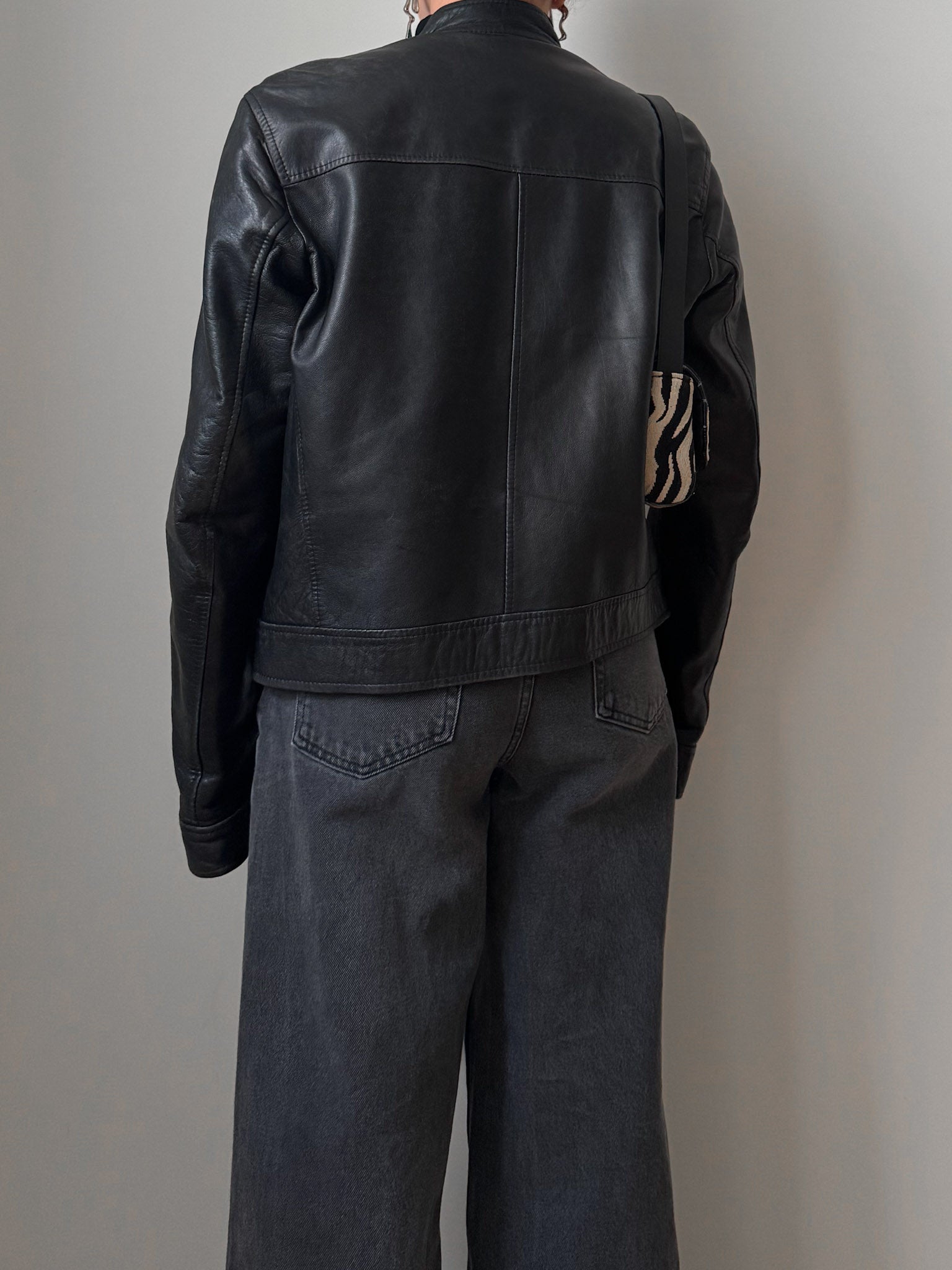 Real leather black jacket