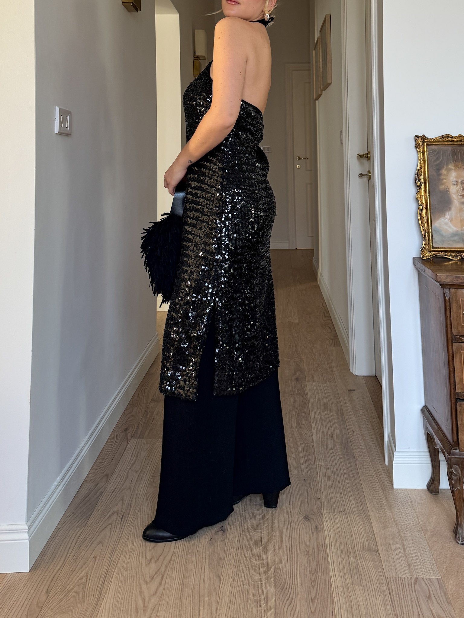 Sequins black dress