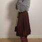 Pure virgin wool rust pleated skirt
