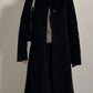 Wool and kid mohair black coat