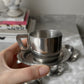 Tazzine e piattini da caffè in acciaio inox