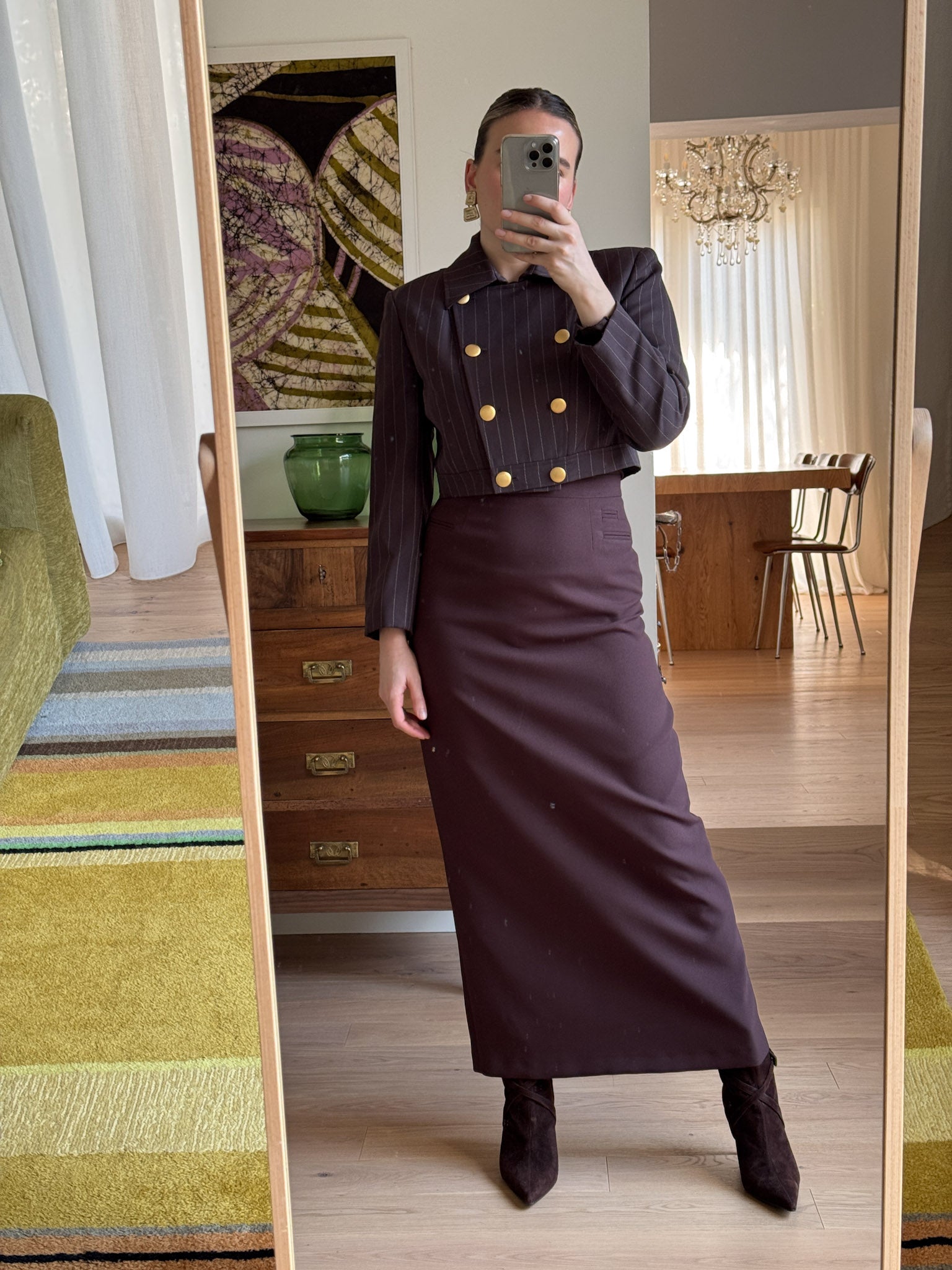 Solo chocolate cropped jacket