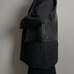 Real leather zipped gilet