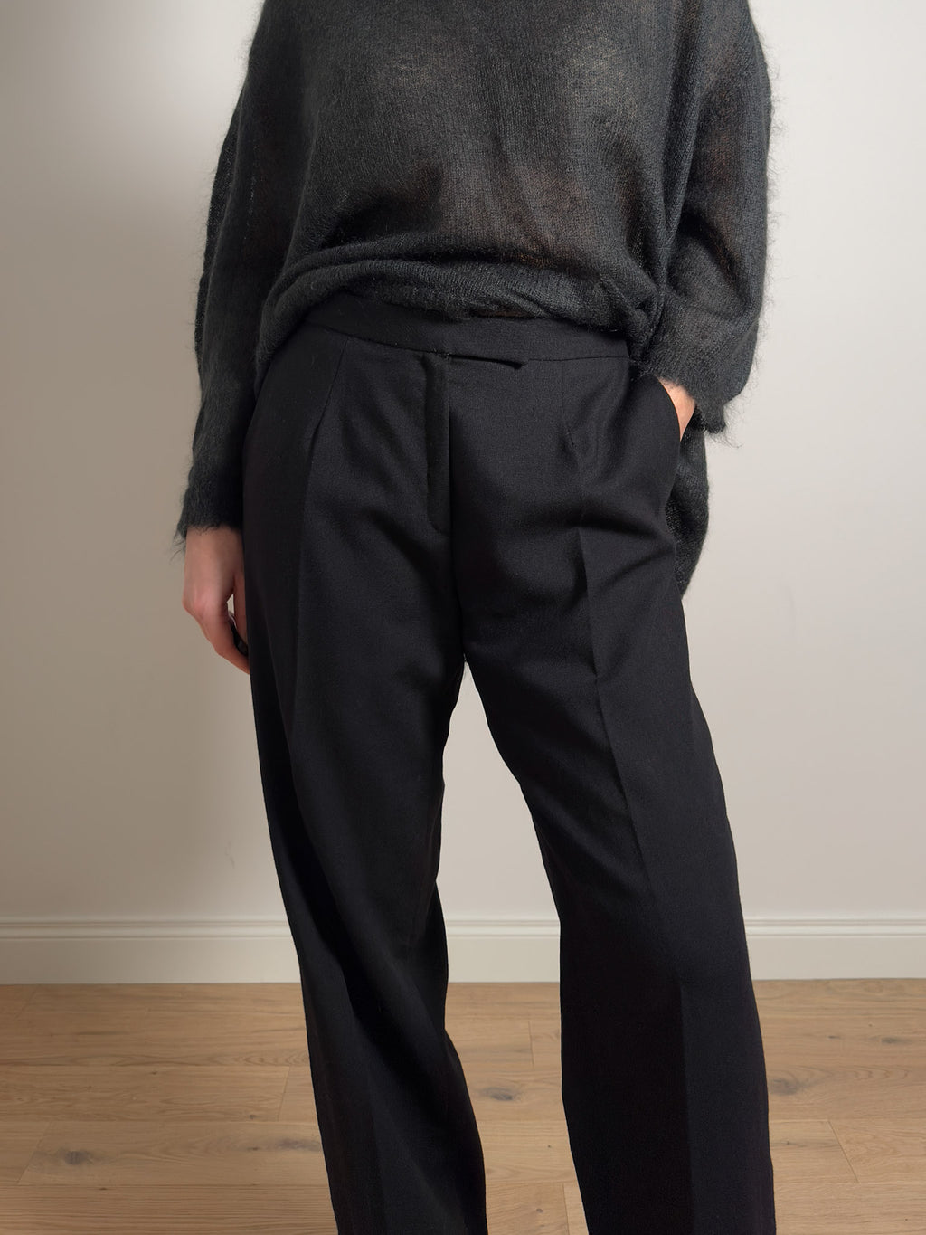 Pure wool black pants
