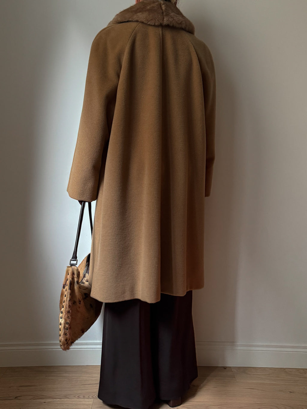 Pure wool camel coat