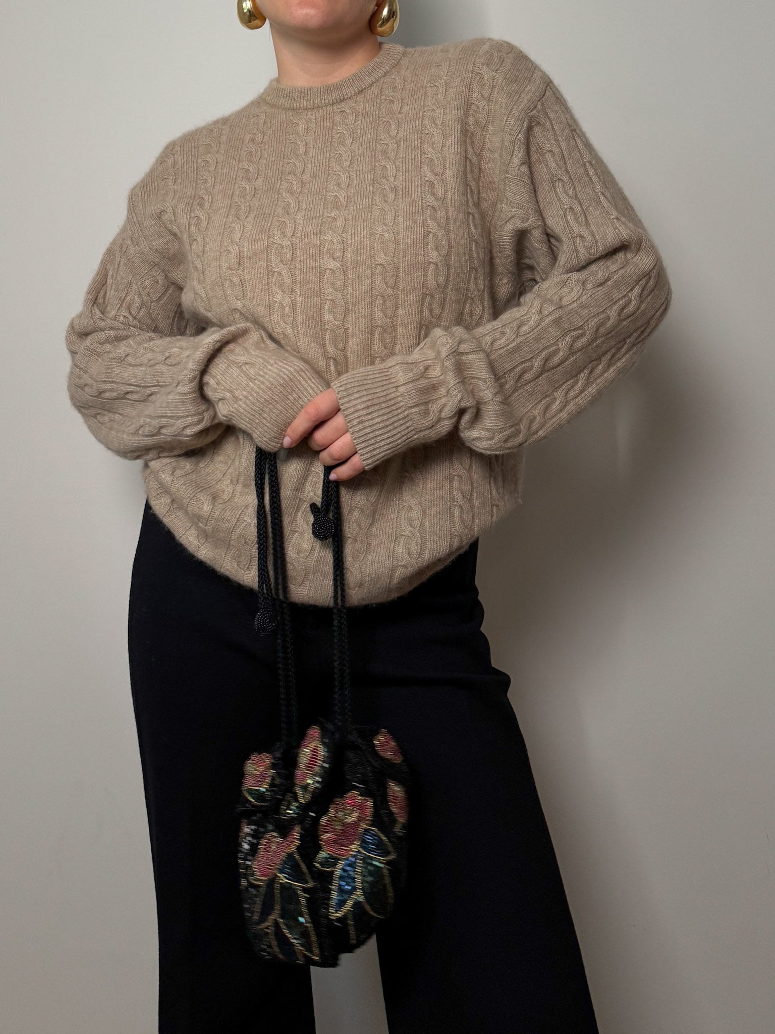 Pure cashmere sand pull