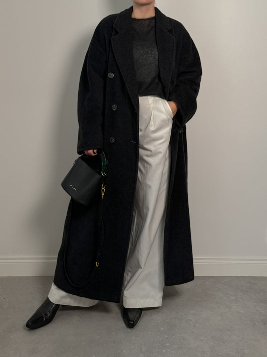 Persona wool and cashmere anthracite coat