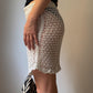 Viscose embroidered ivory skirt