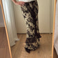Rouches brown and sand long skirt