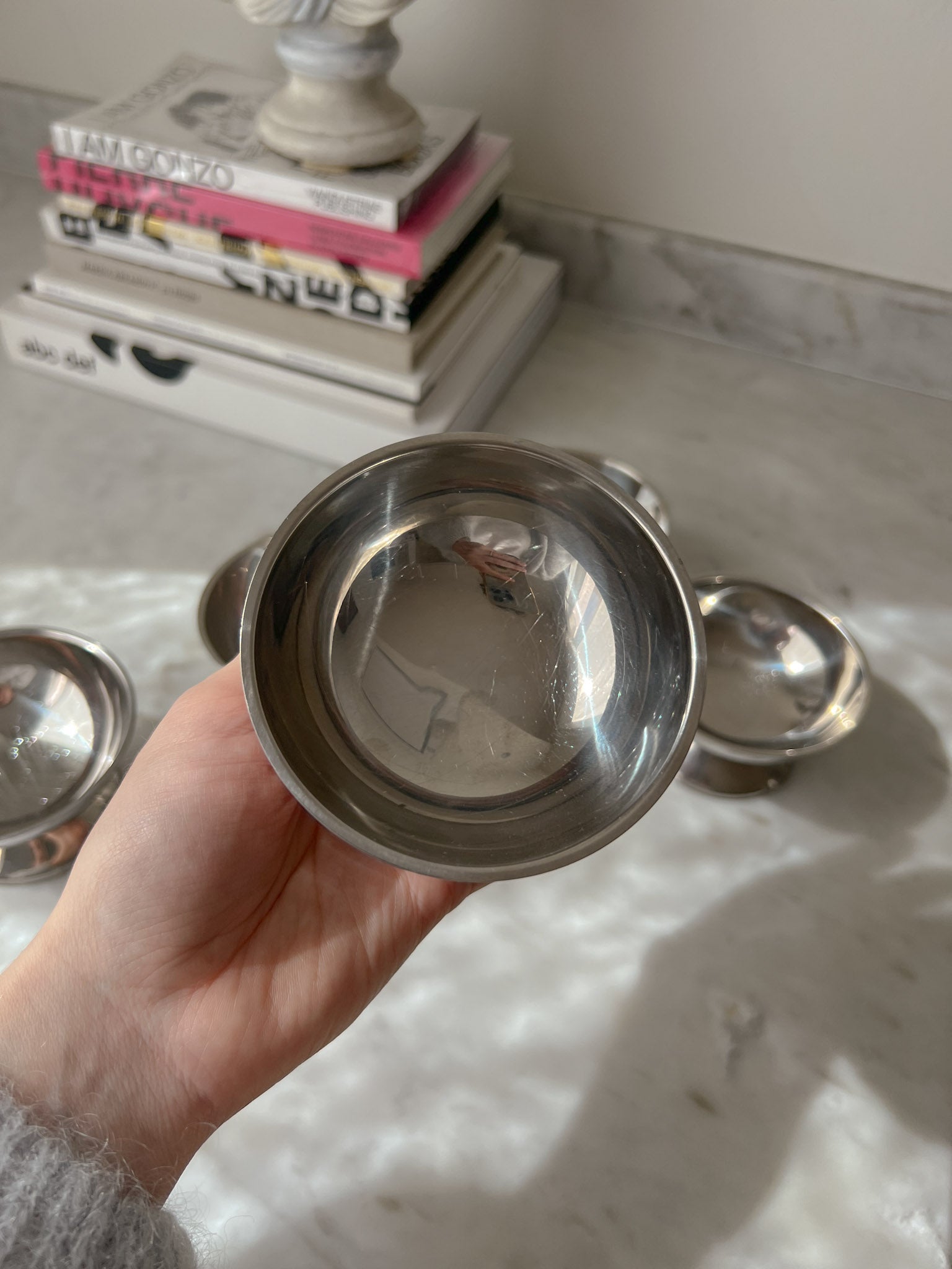 Coppe da gelato in acciaio inox