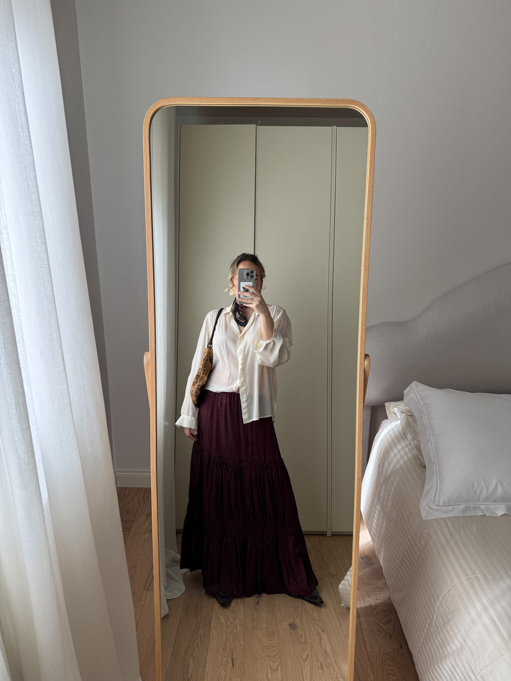 Viscose ivory shirt