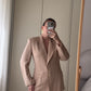 Viscose and wool pink blazer