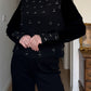 Velvet and strass black blouse