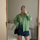 Silk blend green shirt