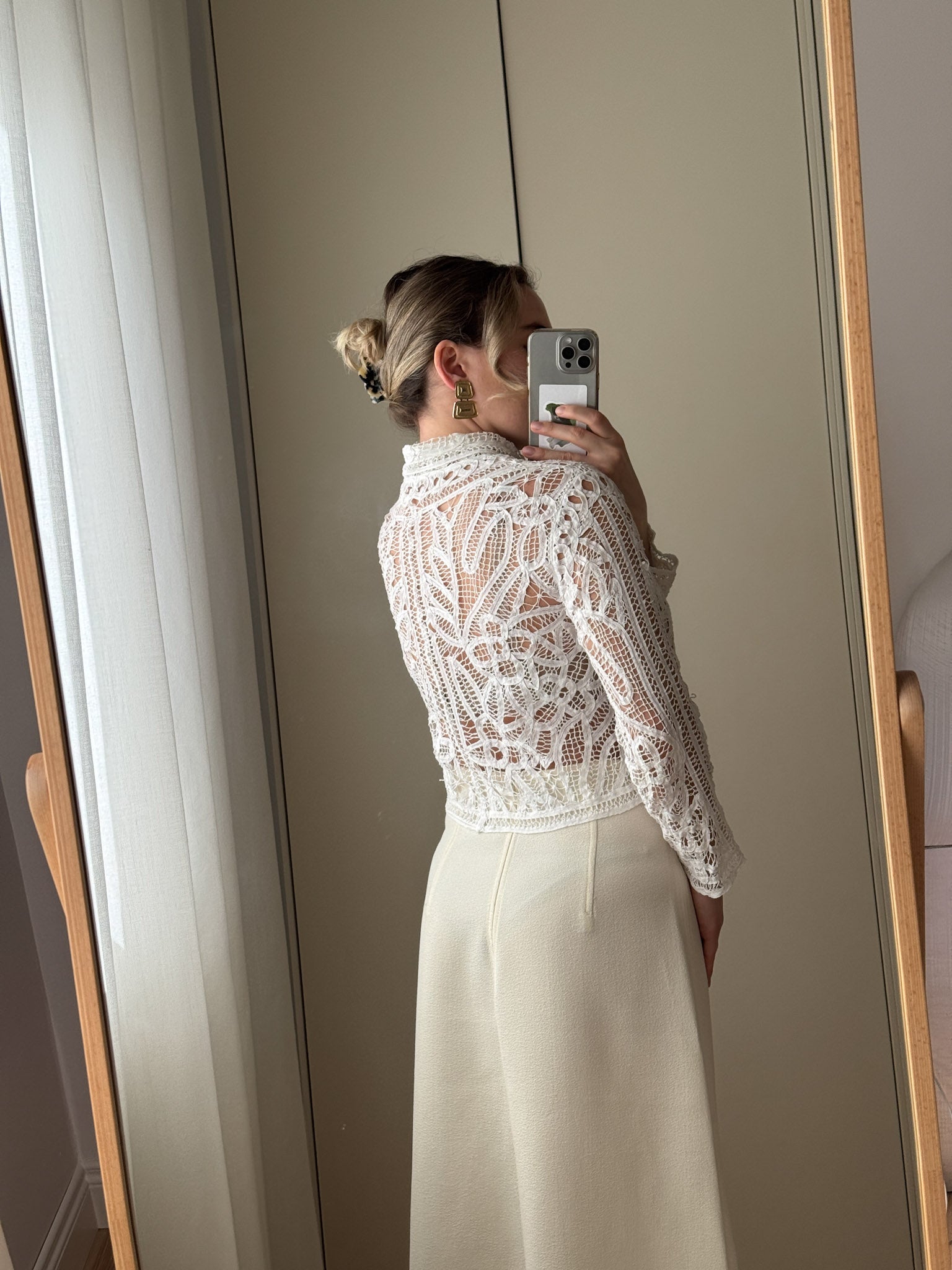 Cotton embroidered shirt