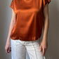 Pure silk orange top