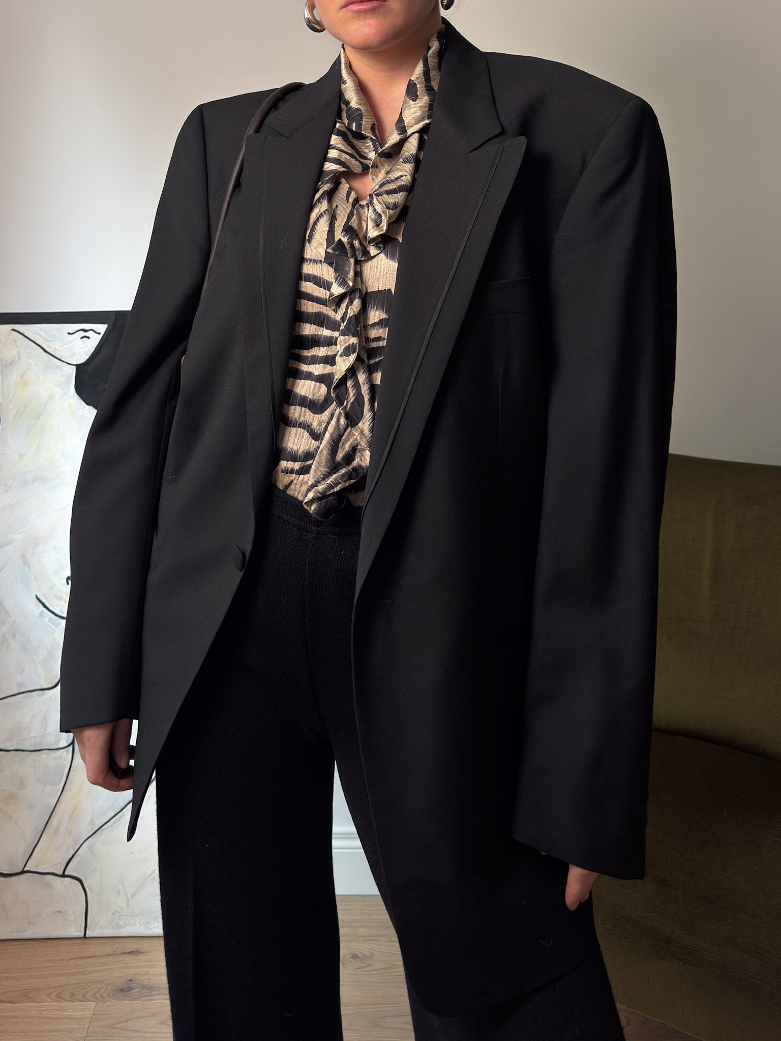 Trussardi pure virgin wool black balzer