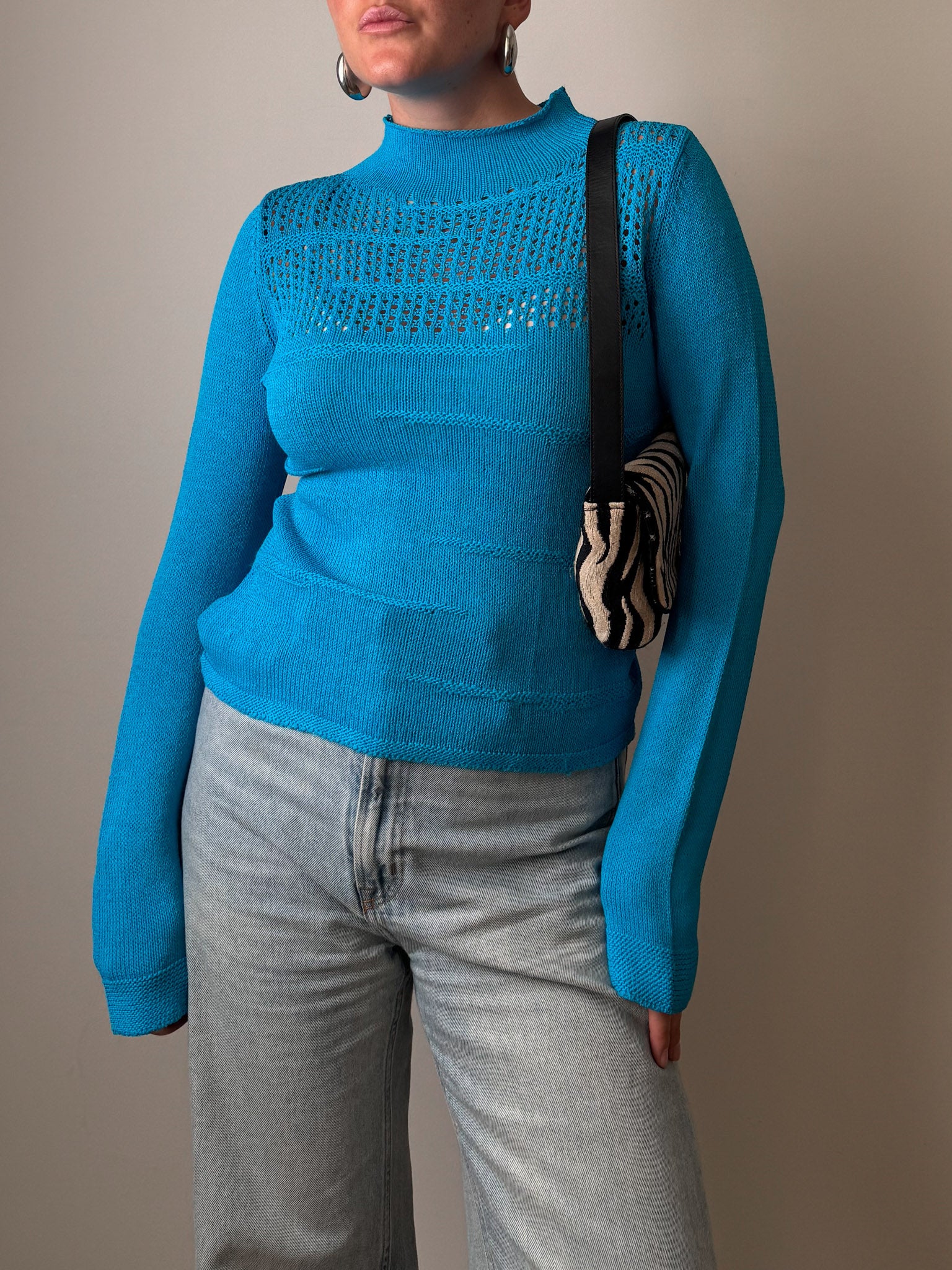 Rayon viscose blue top