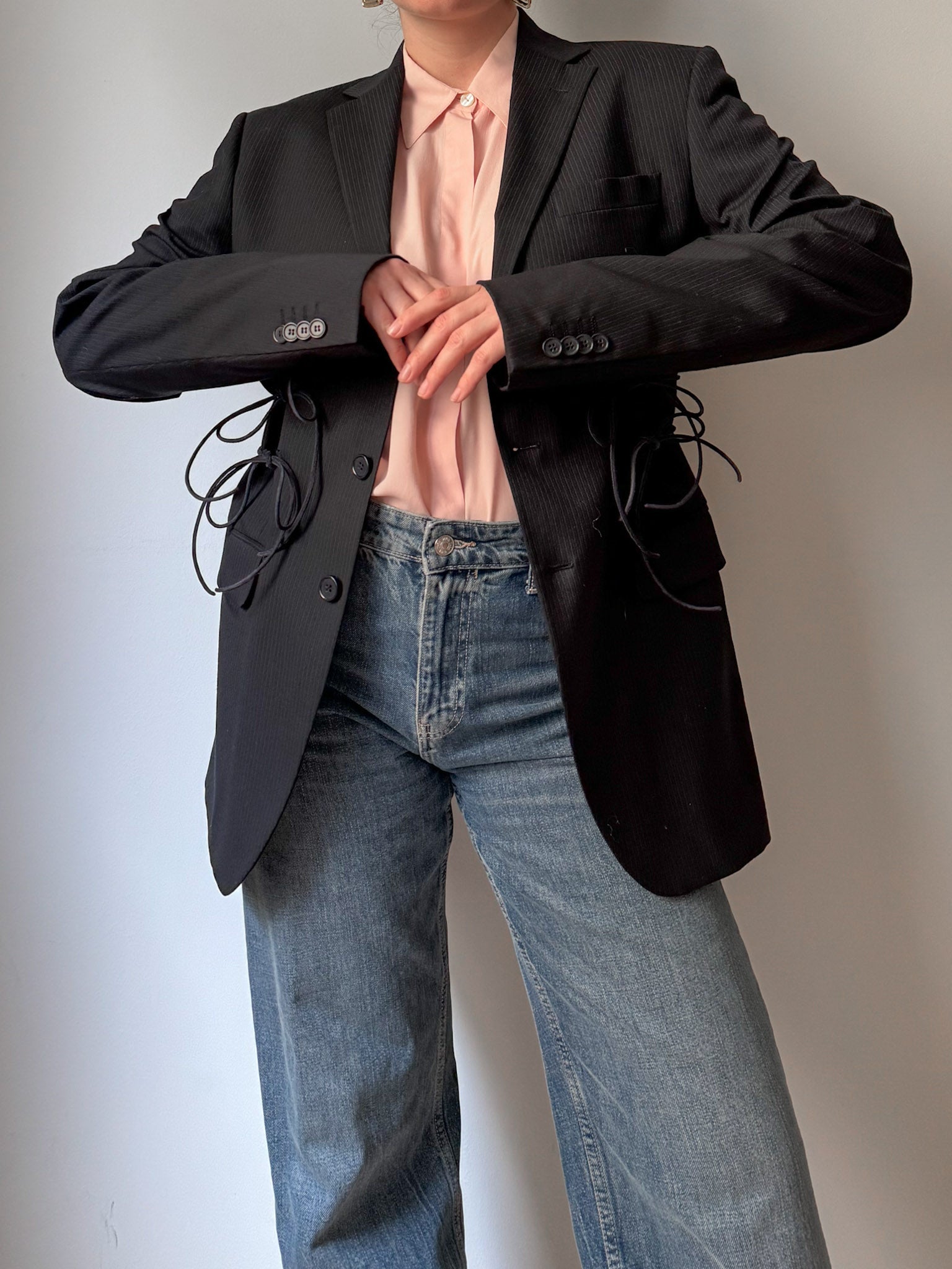 Brando pinstried dark blue blazer