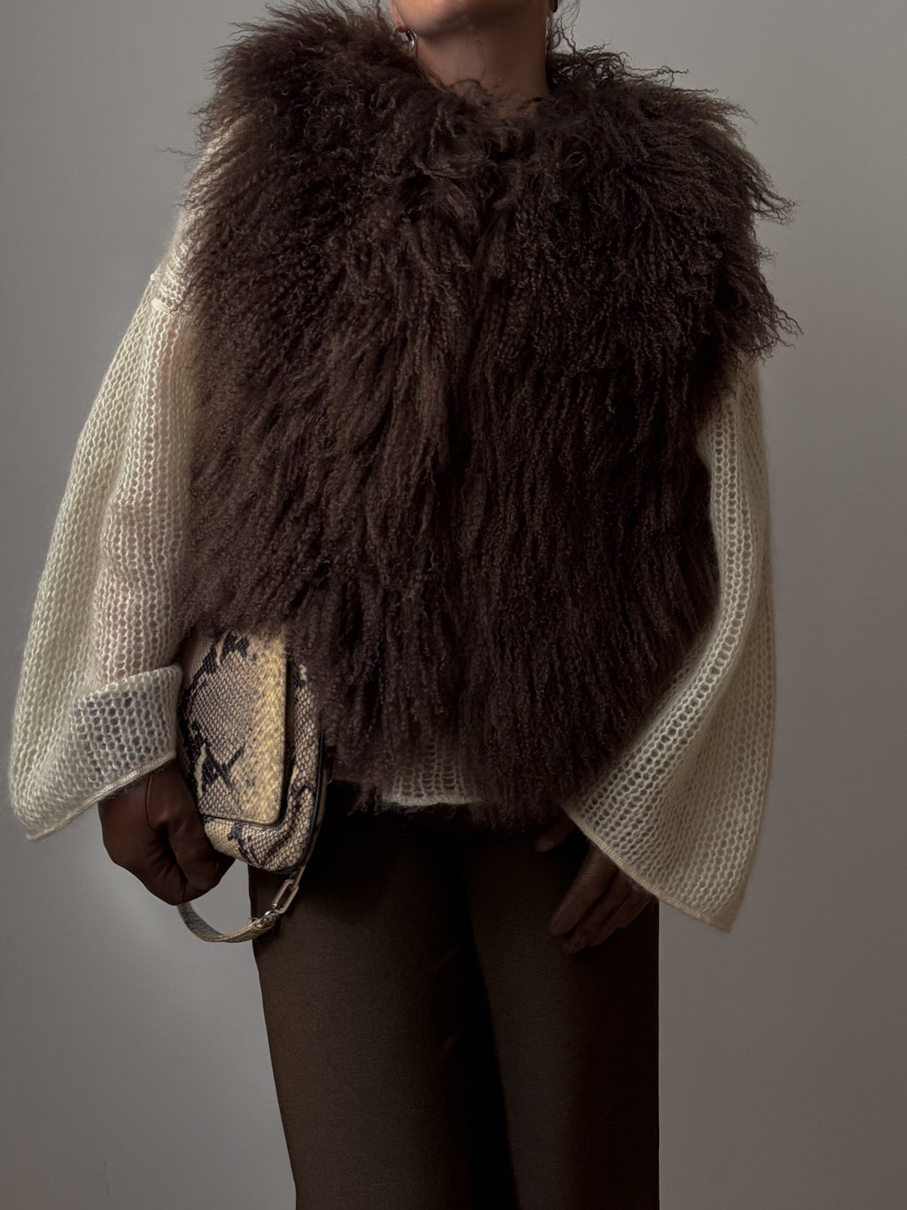 PRE-ORDER Brown Mongolian Vest