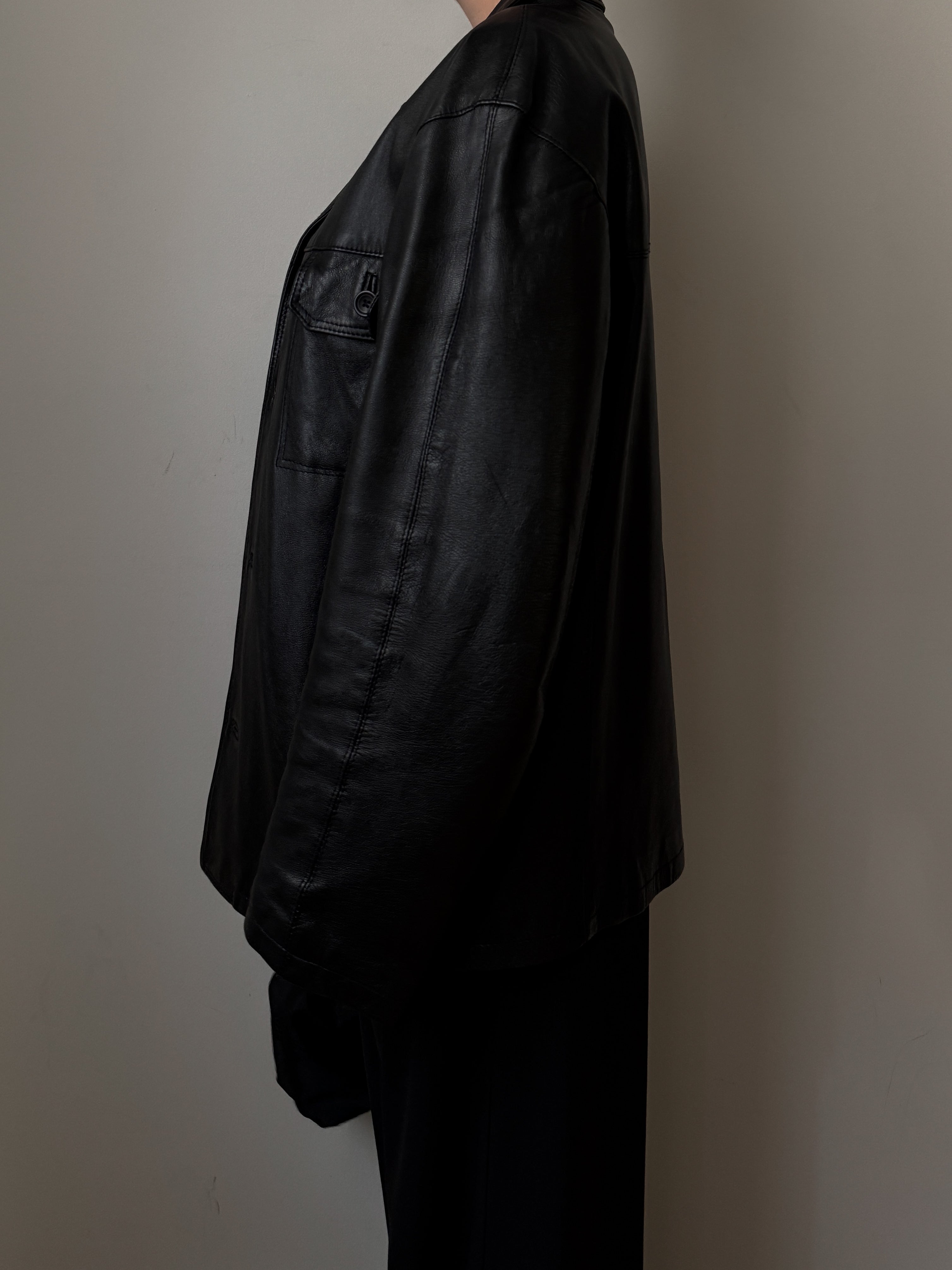 Real leather black jacket