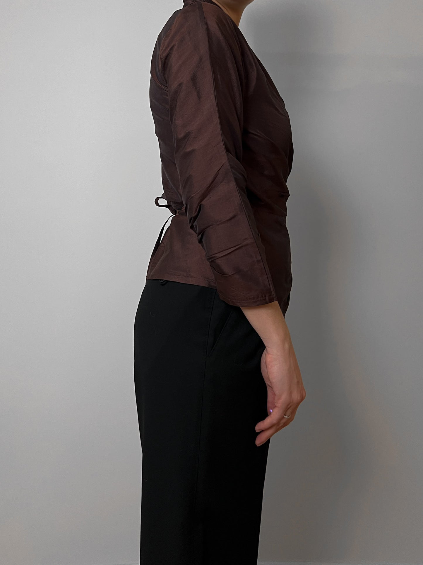 Pure silk brown blouse