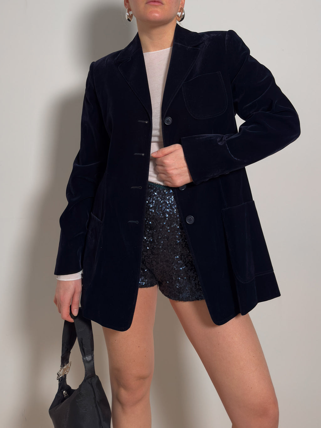 Velvet blue blazer