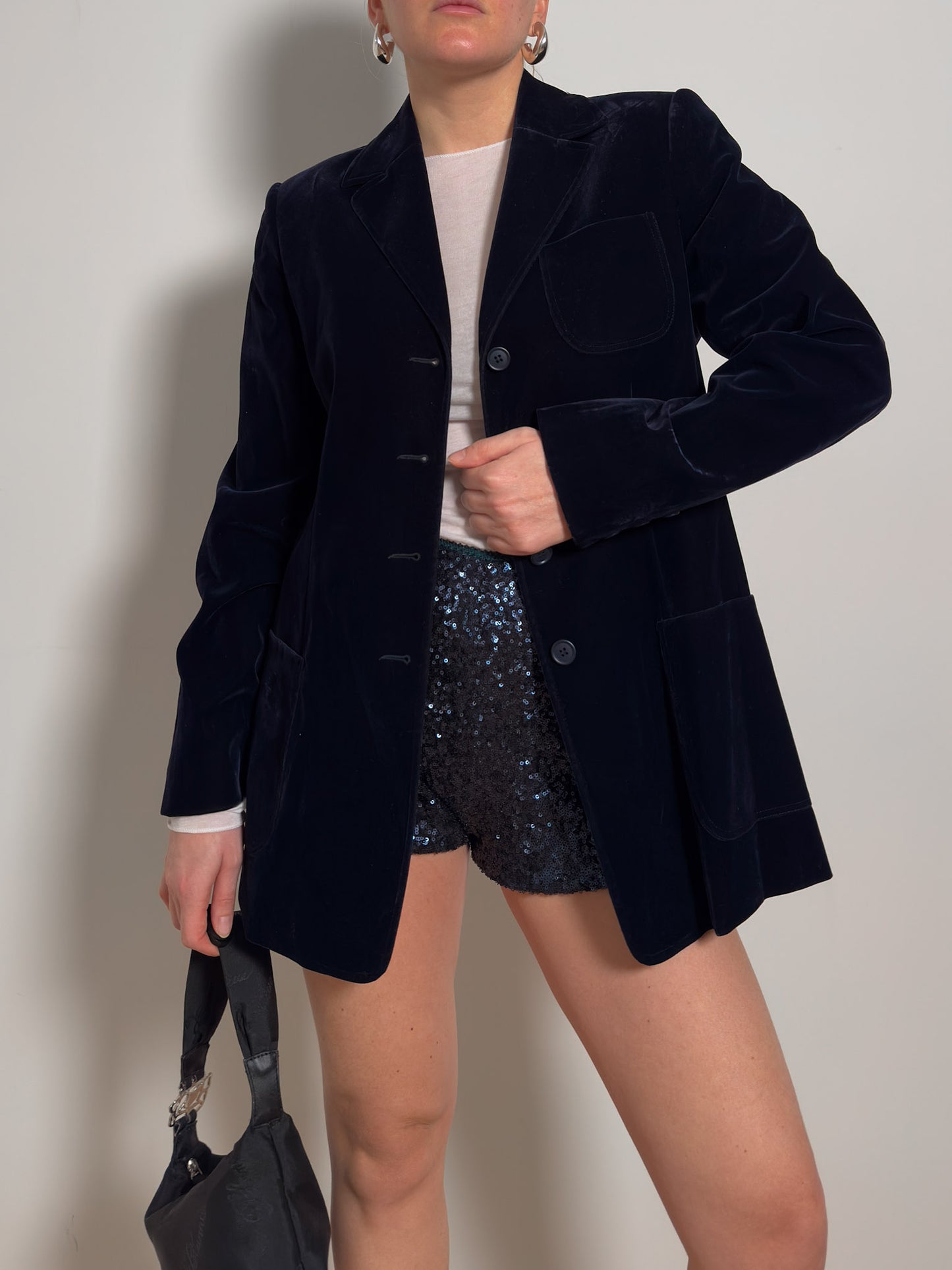 Velvet blue blazer