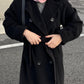 Max Mara wool and cashmere black coat