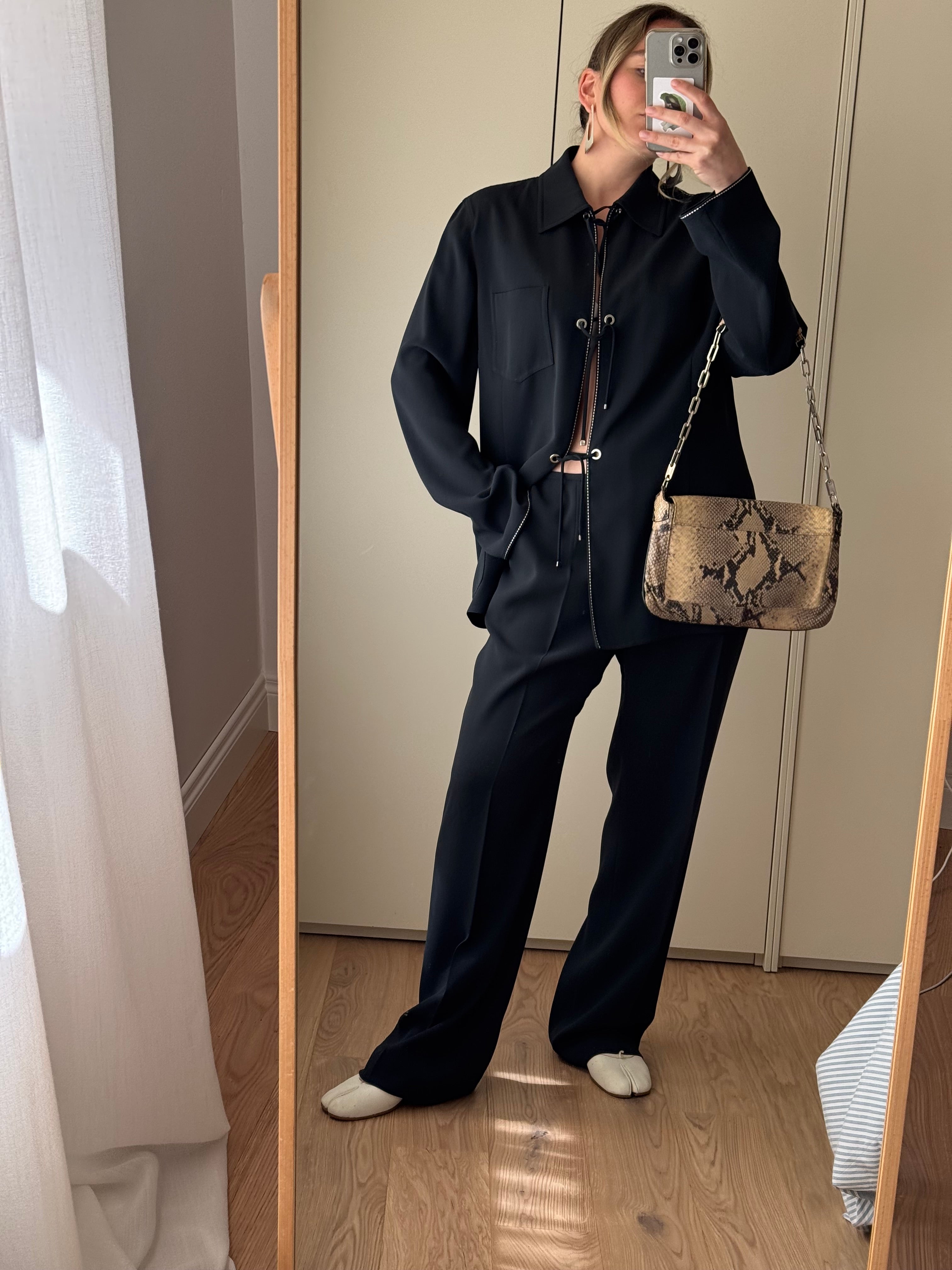 Blue Suit with Contrast Stitching