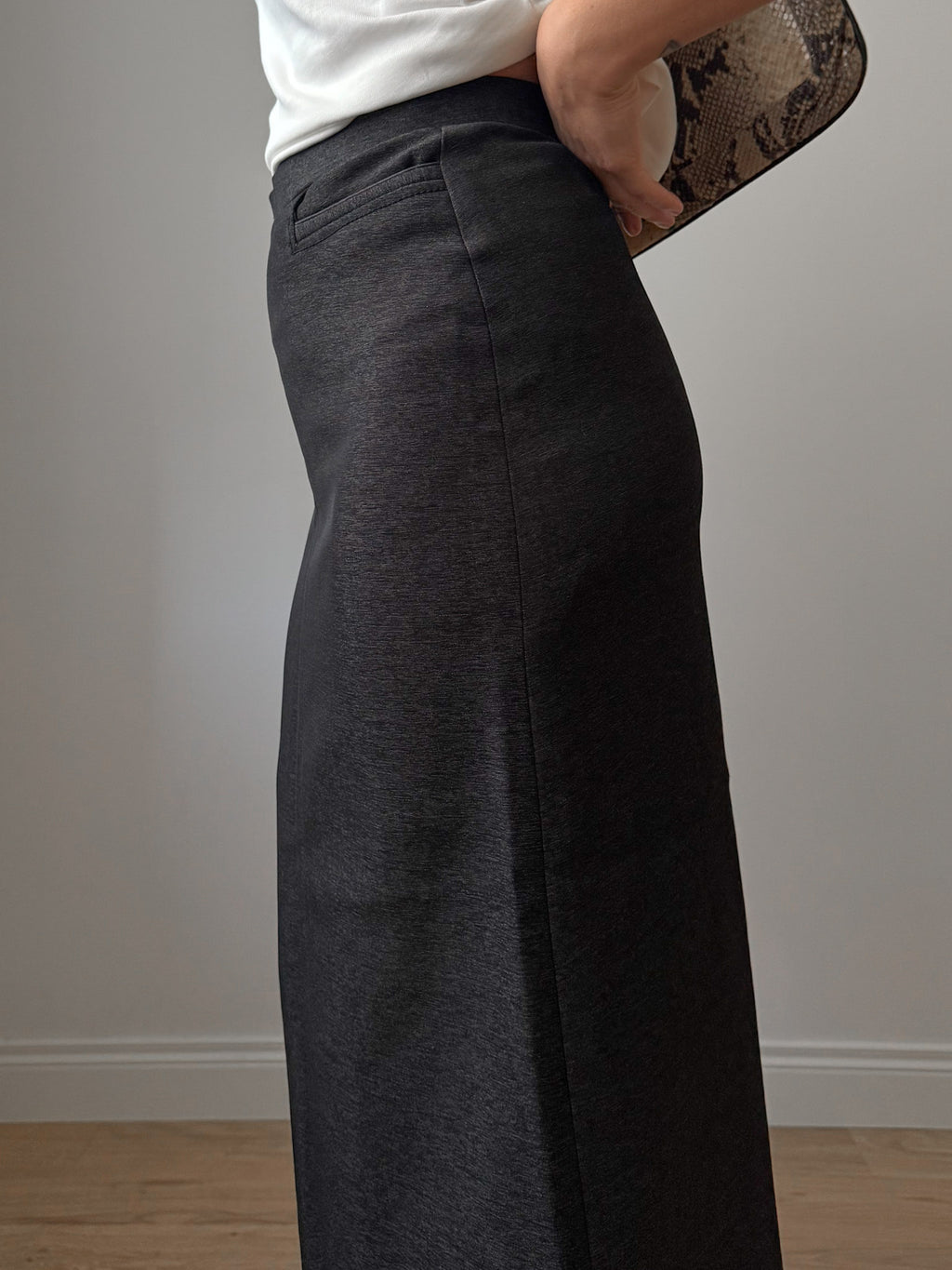 Anthracite longuette skirt