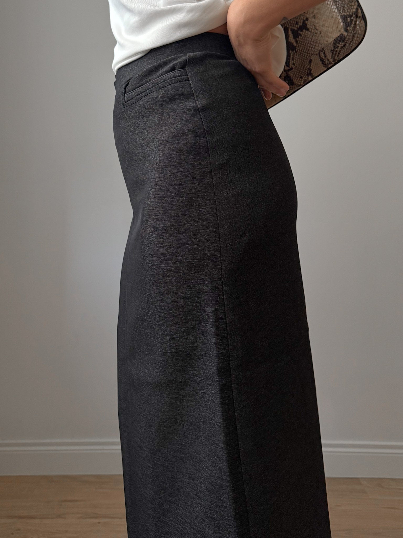 Anthracite longuette skirt