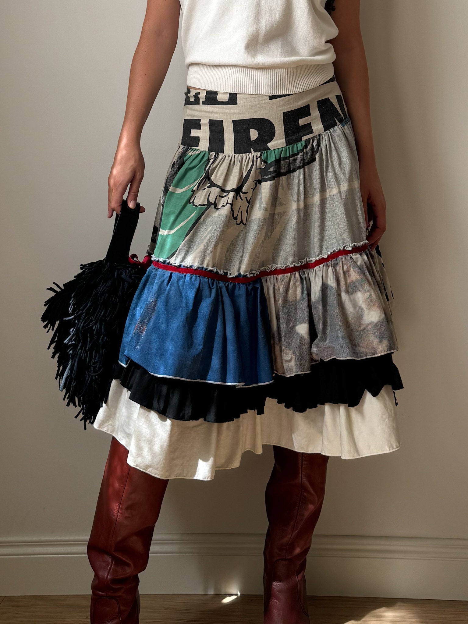Cotton printed skirt