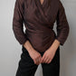 Pure silk brown blouse