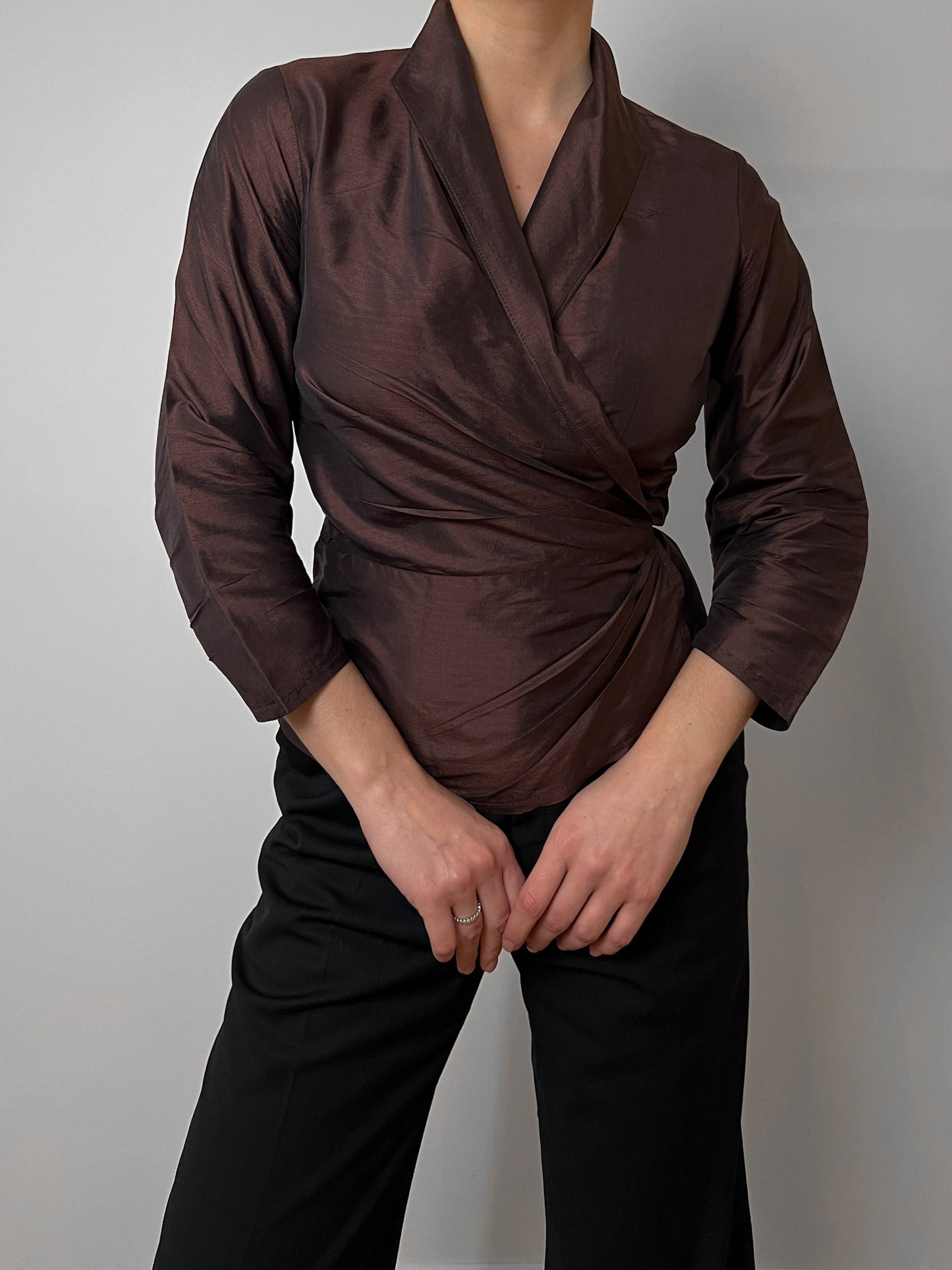 Pure silk brown blouse