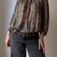 Pure silk printed blouse