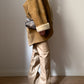 Real shearling caramel coat