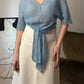 Wool blend sky top