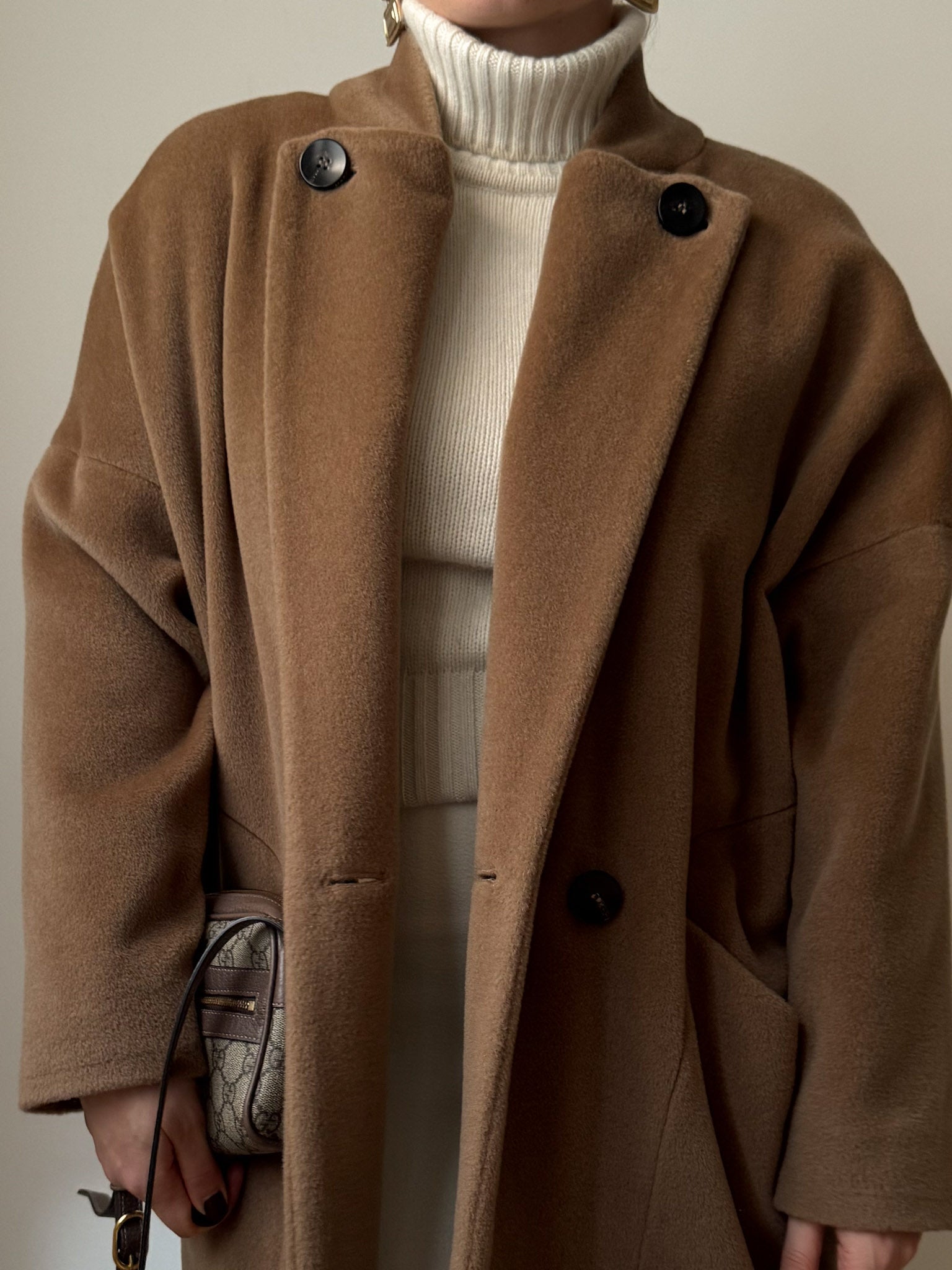 Marella wool and cashmere camel caban