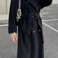 Max Mara wool and cashmere black coat