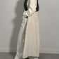 Cotton and virgin wool ivory coat