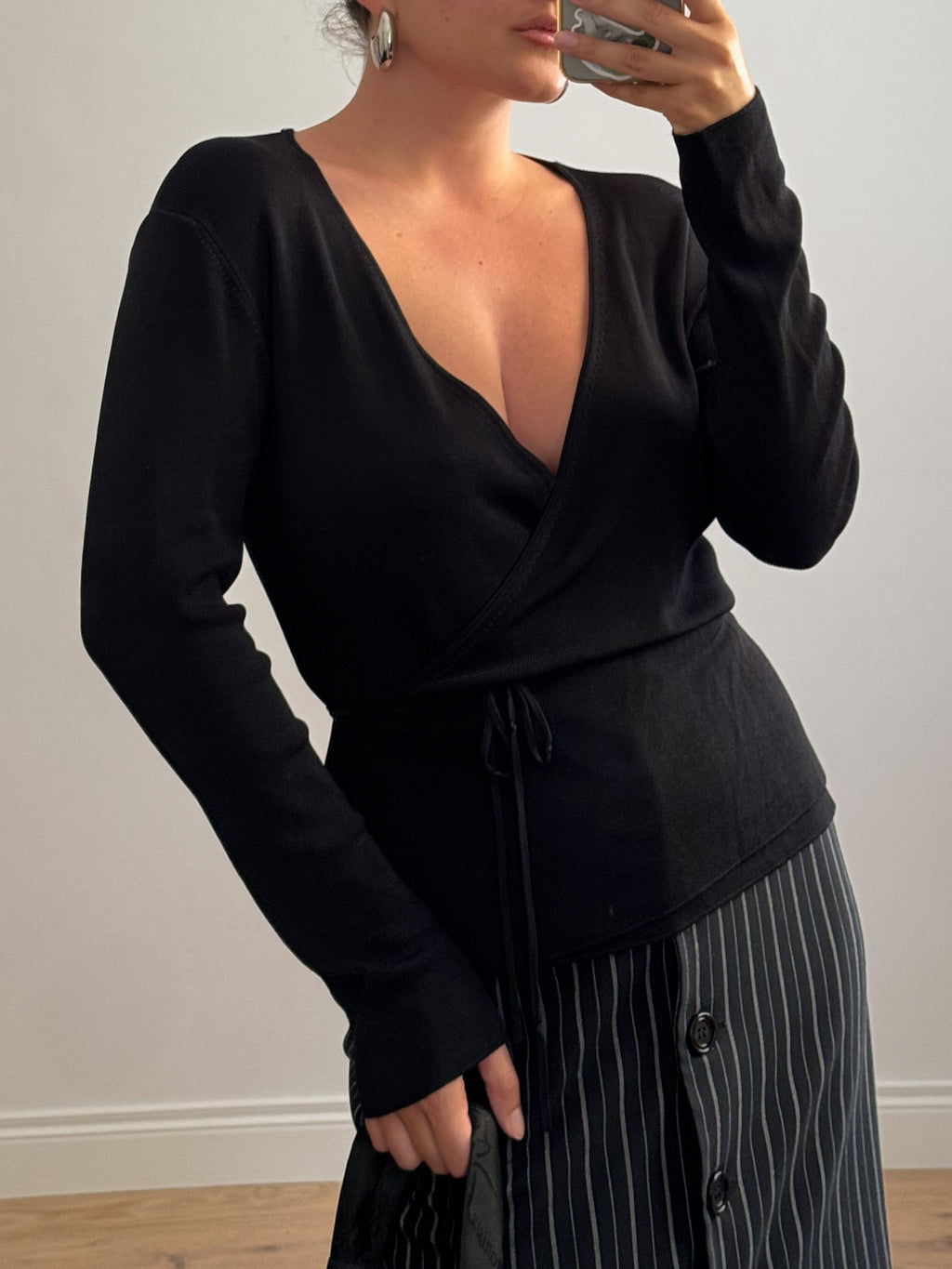 Viscose black cardigan