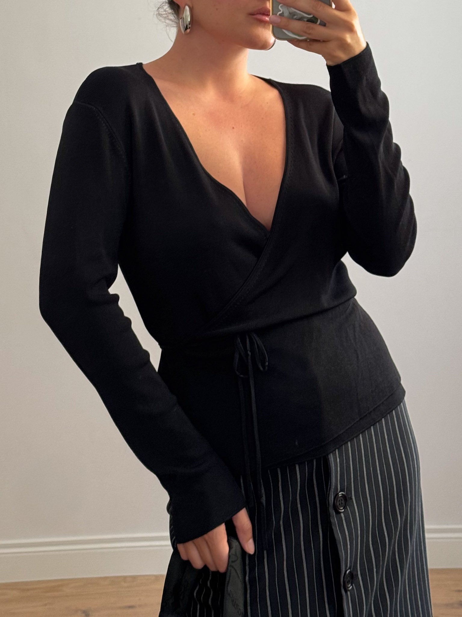 Viscose black cardigan