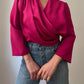 Pure silk cyclamen blouse