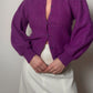 Super kid mohair violet cardigan