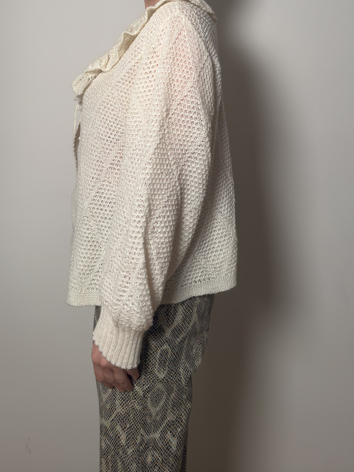 Wool blend ivory cardigan