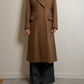 Tailored pure wool camel coat